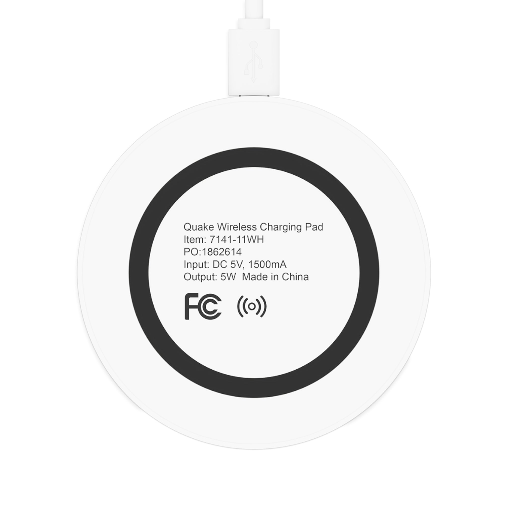 Wireless Charging Pad — Compact Quake Qi Charger with Signal Icon - Raytolfas Store